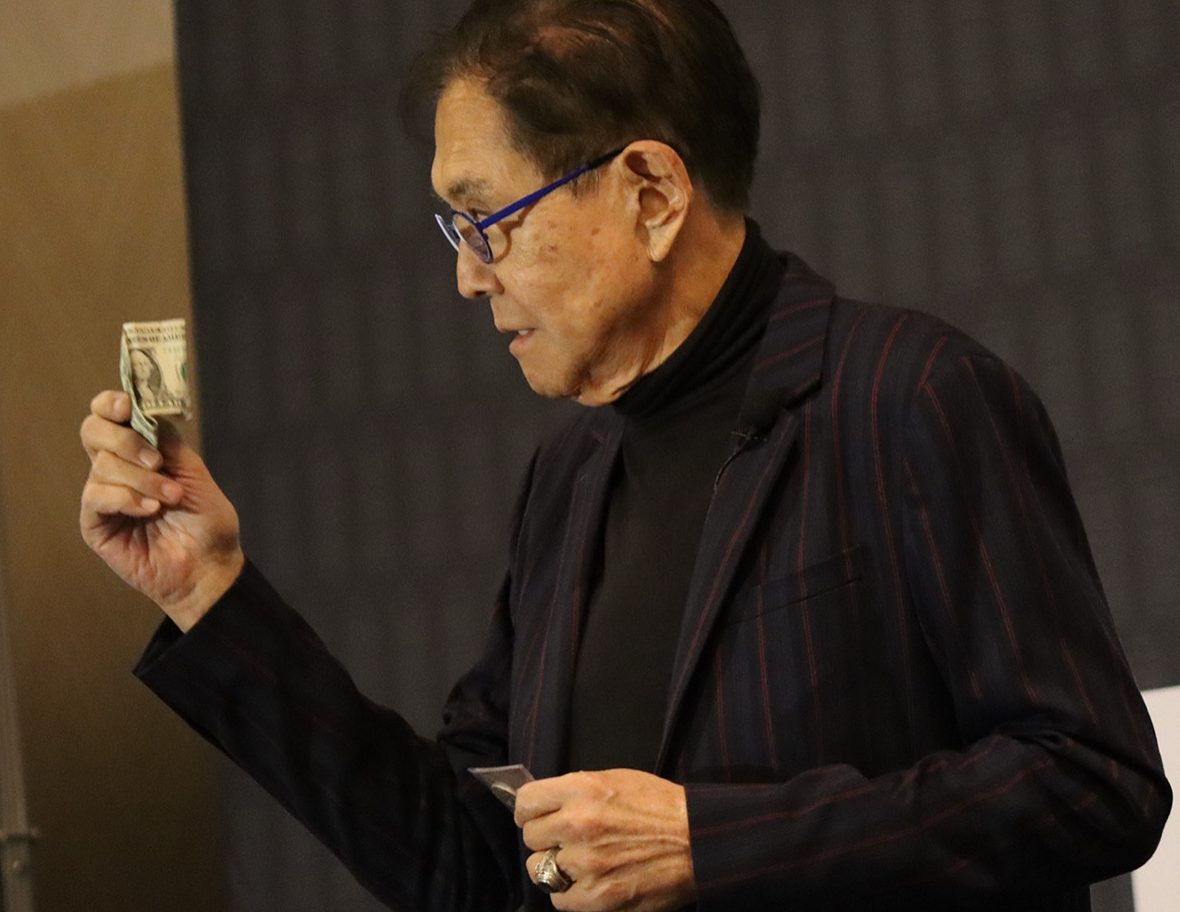 Robert Kiyosaki speaking at an Investor Fuel event